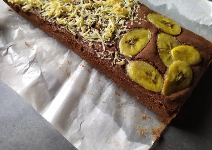 Cara Gampang Menyiapkan Brownies coklat pisang keju yang Enak Banget