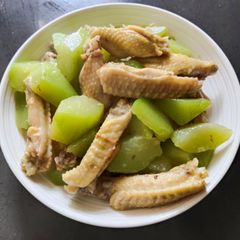 A picture of Chayote and Chicken.