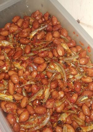 Foto resep Teri kacang pedas