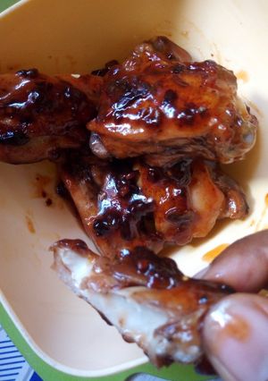 A picture of Sweet & Sticky chicken #charityrecipe.
