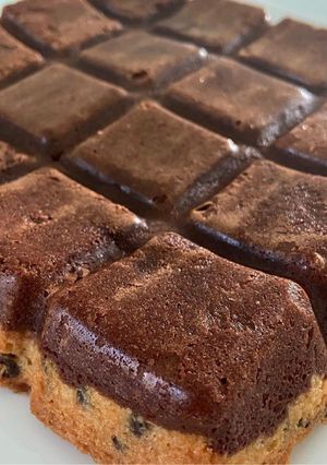 Une photo de Gâteau cookie brownie