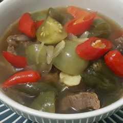A picture of Garang asem daging ala resto versi simple.