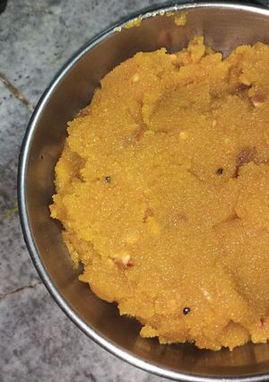 A picture of Suji Ka Halwa.