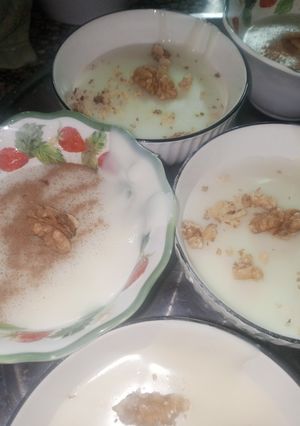 صورة لوصفة مهلبيه بحليب الغنم