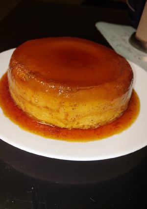 Una foto de Flan