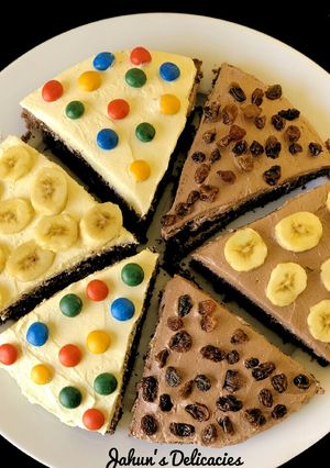 A picture of Chocolate cake pizza.