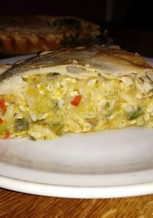 Una foto de Tarta de pollo y vegetales