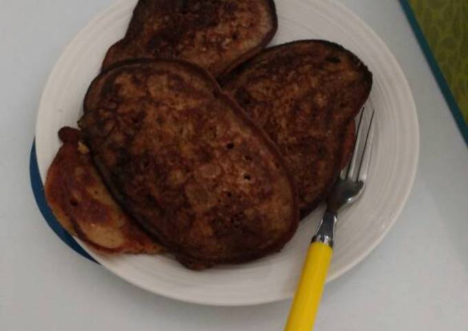 Oat banana pancake with little brownie Recipe