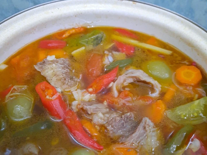 Langkah Mudah untuk Membuat Resep 46. Asem Asem Iga Sapi yang Enak