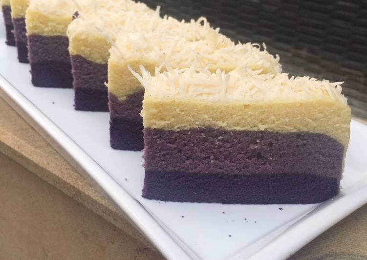 Resep Lapis susu taro keju Anti Gagal