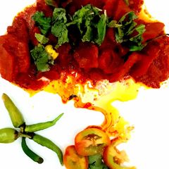 A picture of Chukunder sabzi/beetroot veggie.