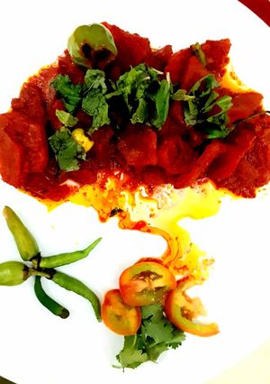 A picture of Chukunder sabzi/beetroot veggie.