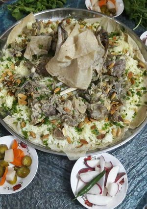 صورة لوصفة منسف اردني من الاخر😋✌