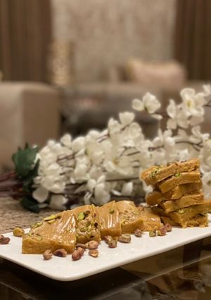 A picture of Baisan ki burfi.