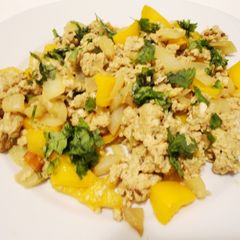 A picture of Egg Bhurji ~ FANCY Scrambled Eggs.