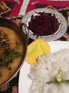 A picture of Moong Masoor Daal and Chawal😀😀.