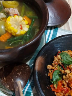 Foto resep Sayur Asem vs Tempe Penyet