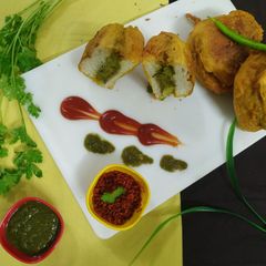 A picture of Inside-Out Pav Vada.