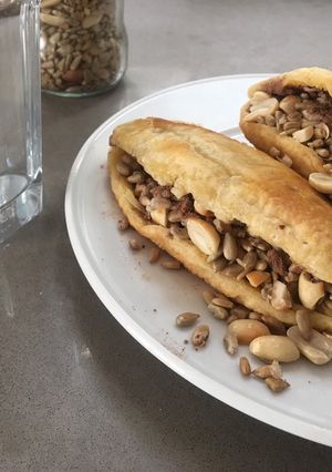 A picture of Roasted Peanuts & Sunflower seeds cake.