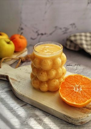 عکسی از دستور اسموتی پاییزی 🍎🍌🍊(نارنگی ،سیب،موز)