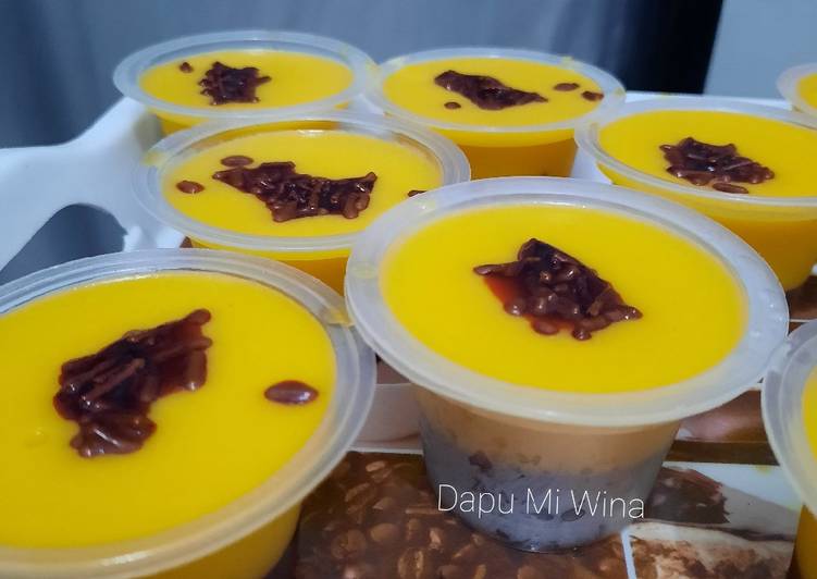 Cara menyajikan 5. Puding jagung choco , Lezat