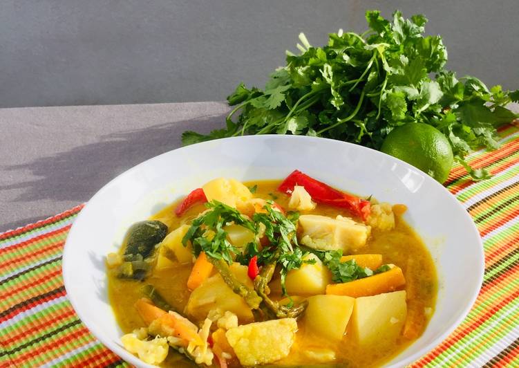 Comment Servir Curry de légumes/coco/citron vert