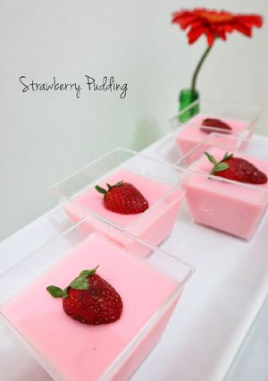 Foto resep Puding Stroberi