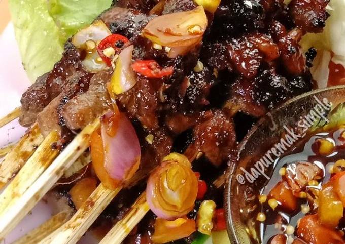 STEP-BY-STEP GUIDE! Recipe Sate Sapi Bumbu Kecap