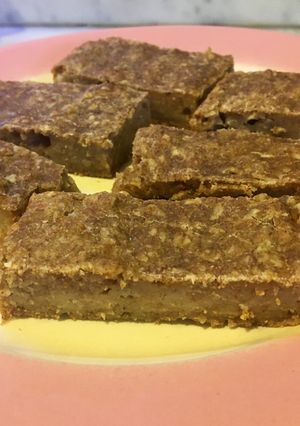 Una foto de Cuadraditos de avena, banana y manzana veganos y sin azúcar!!