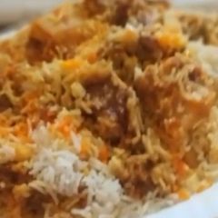 A picture of Mutton sindhi biryani.