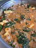 Tejszínes husis gnocchi (leves) spenóttal🥬