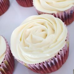 A picture of Easy Red Velvet with Cream Cheese Frosting.
