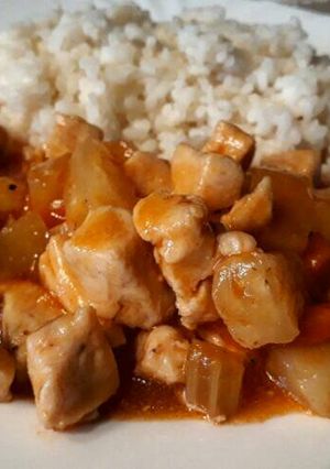 Kínai ananászos csirkemell recept fotója