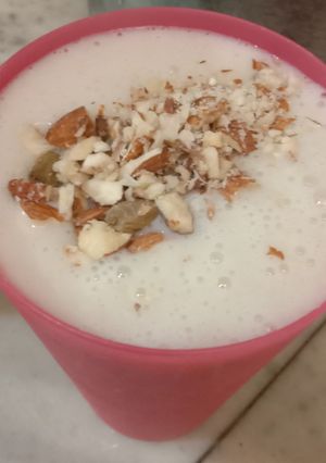 A picture of Dry fruits lassi.
