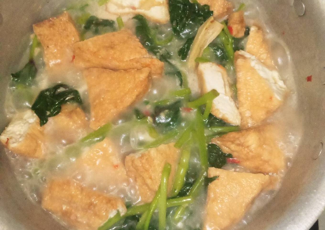 Sayur santan tahu coklat daun ubi