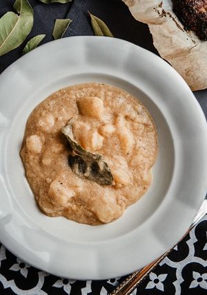 Krumplifőzelék zöldségfasírttal recept fotója