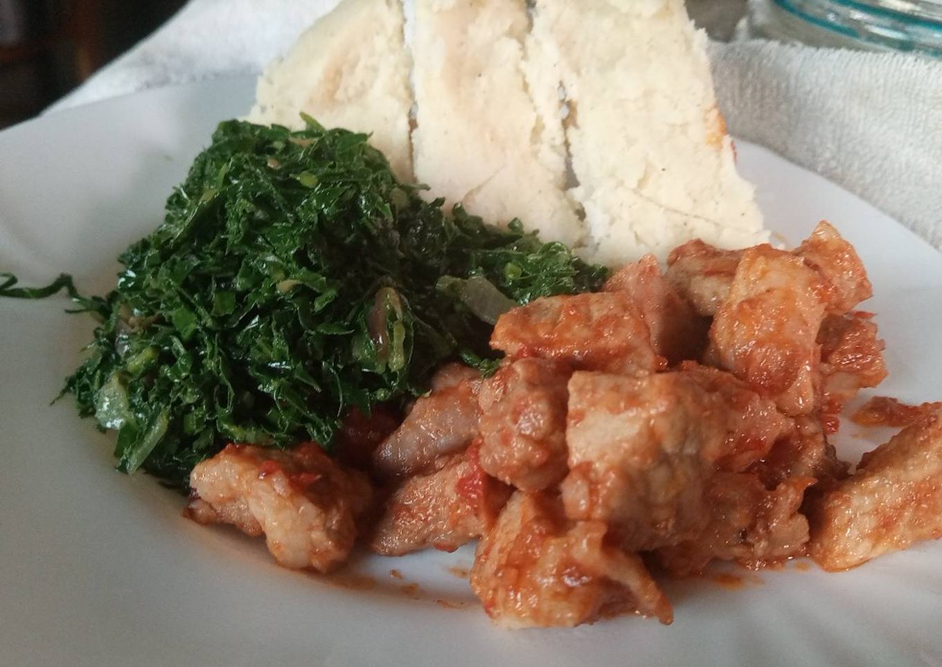 Wet fried pork