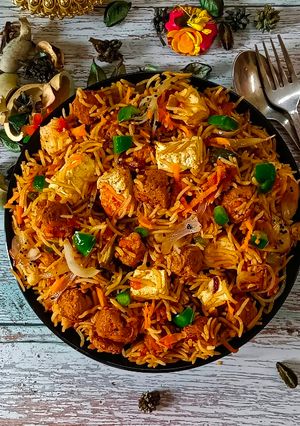A picture of Paneer Fried Rice.