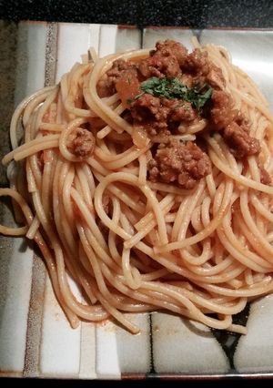Una foto de Spaguetti con carne molida