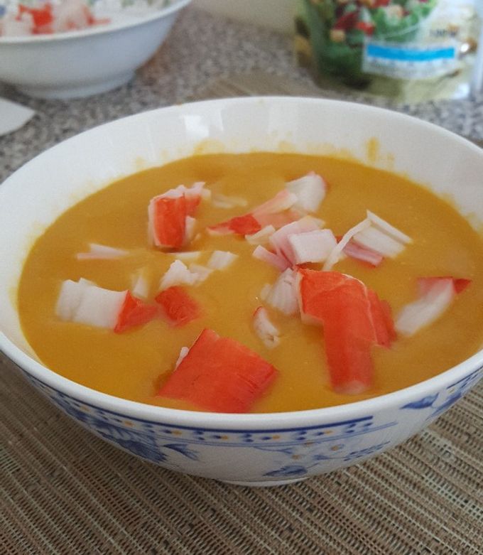 Foto de Creme de legumes com delícias do mar