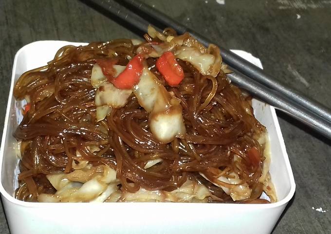 Cara Membuat Soun Bumbu Petis (Vermecili with Black Sauce) Irit Untuk Jualan