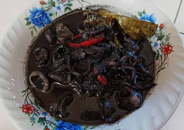 Resep Cumi bumbu hitam Lezat