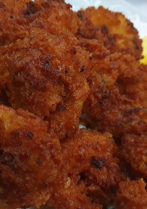 عکسی از دستور میگو سوخاری پفکی