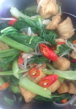 Foto resep Oseng SaTu (Sawi Tahu) Pedez Endezz
