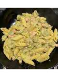 Penne con fave e prosciutto cotto🫛