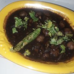 A picture of Black Chickpea sabzi.