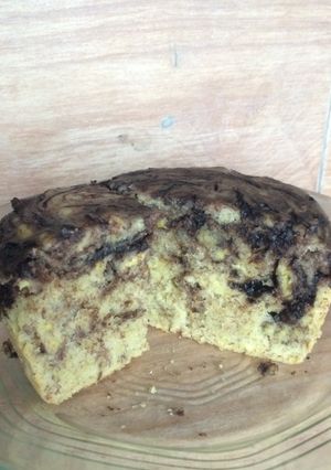 Foto resep Bolu pisang coklat lumer gampang banget - no mixer - no oven - kukus