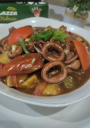 Foto resep Cumi kentang saus asam manis
