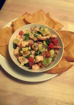 A picture of Shrimp Ceviche (Ceviche de Camaron).