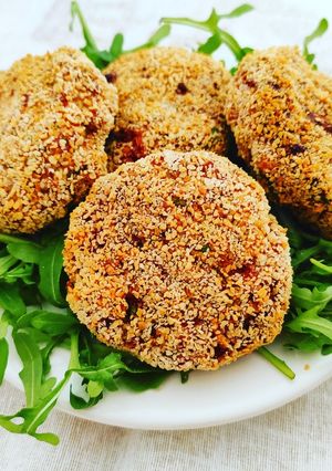 A picture of Chicken Croquettes with Ham, Parsley, and Lemon.